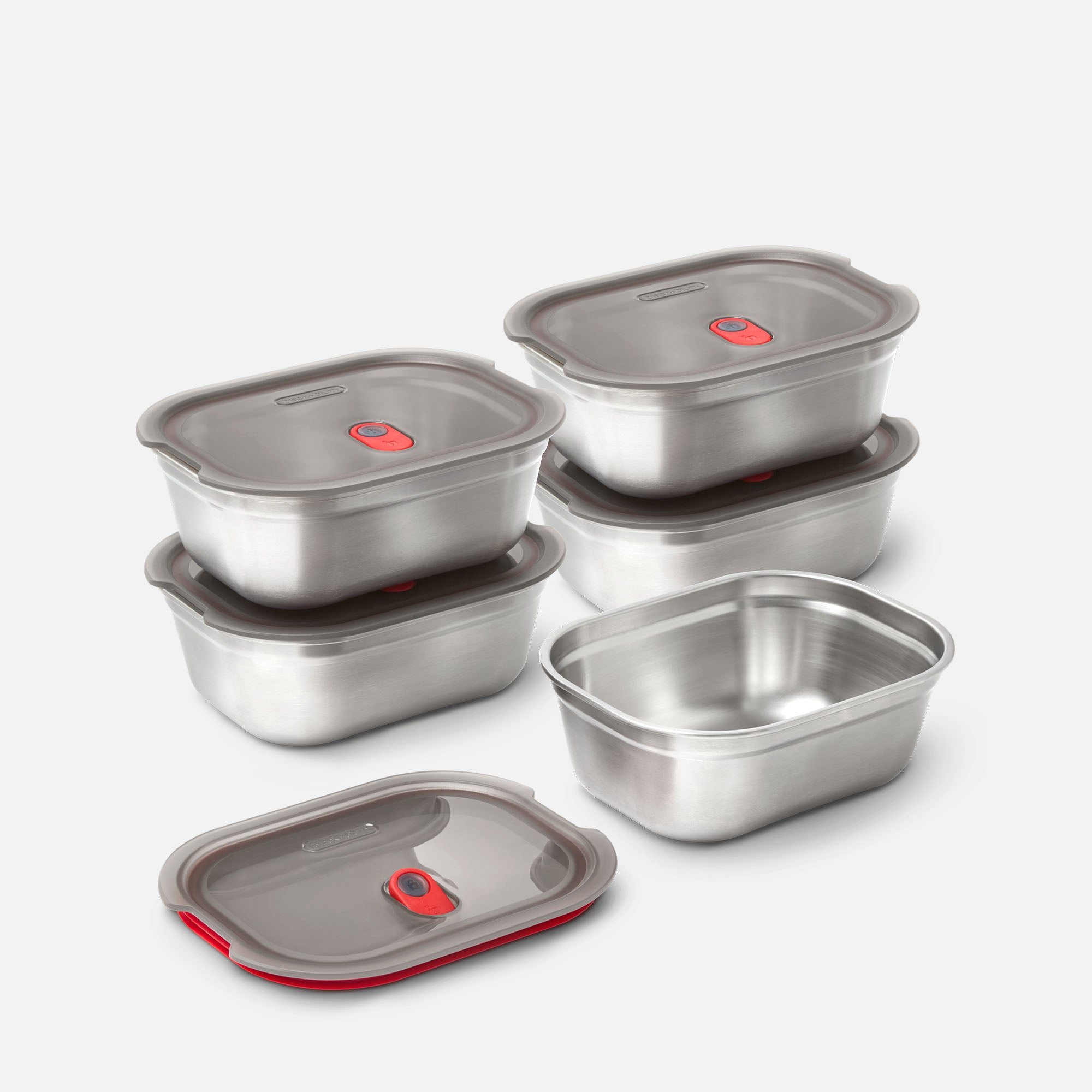 3 Pieces Stainless Steel Food Storage Container with Lids Airtight Metal  Food Containers Stackable Meal Prep Leftover Containers for Freezer Fridge