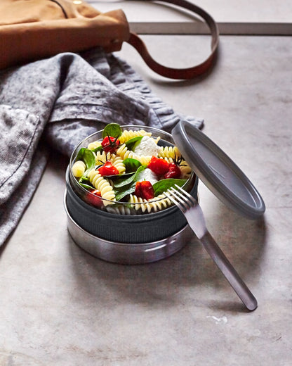 Lunch Box Black+Blum In Vetro - Impermeabile, Microonde, Base In Fibra Di Legno - Foto 1