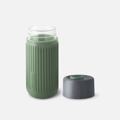 Black + Blum Glass Travel Cup With Olive Silicone Sleeve : Target