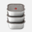 Black+Blum | Stainless Steel Meal Prep Square Food Box Set Of 3 ...