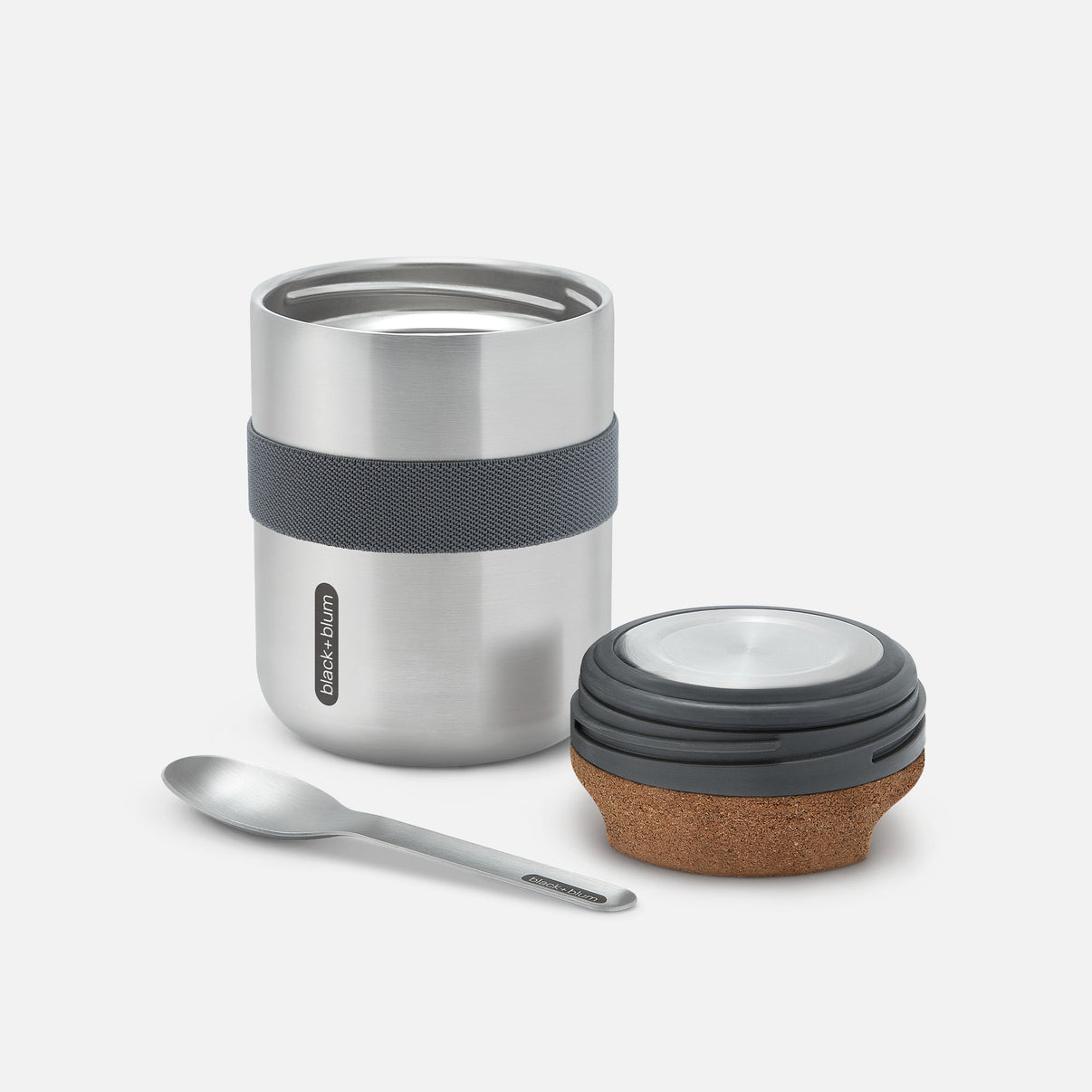 Black + Blum | Thermo Pot - Stainless Steel Cork Top Vacuum Sealed  Insulated Thermos Soup & Lunch Food Travel Container With Magnetic Spoon  Attachment